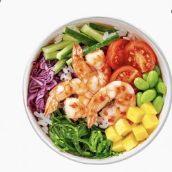 Poke Bowl mit Garnelen